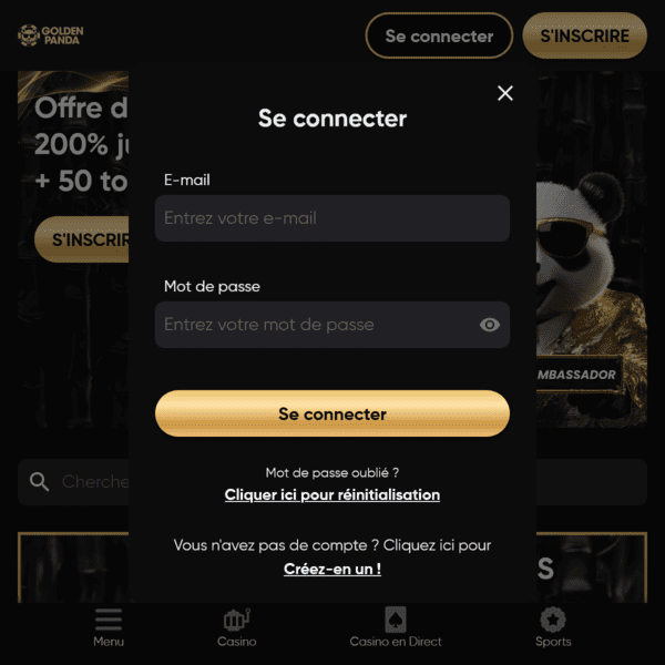 Golden Panda Casino Logga in