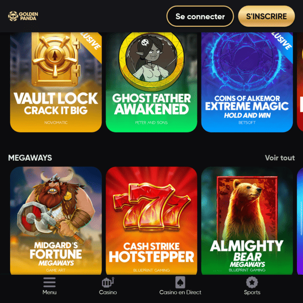 Golden Panda Utvalda Slots