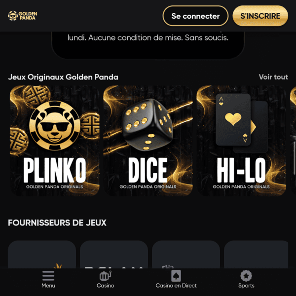 Golden Panda Casino Bordsspel