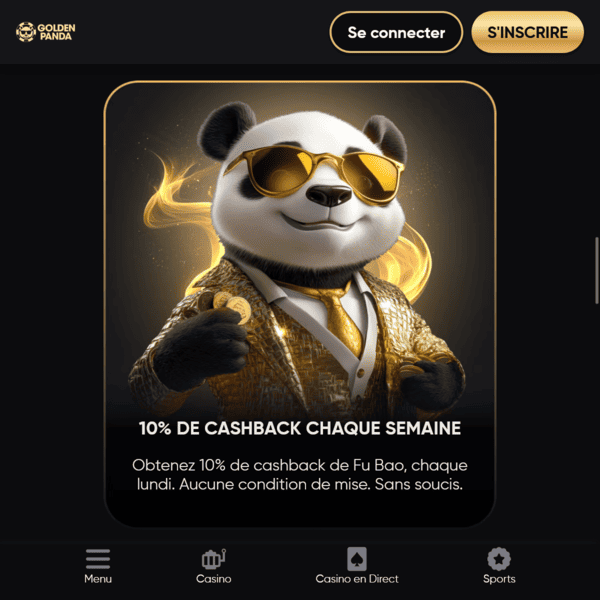 Golden Panda VĂ€lkomstbonus